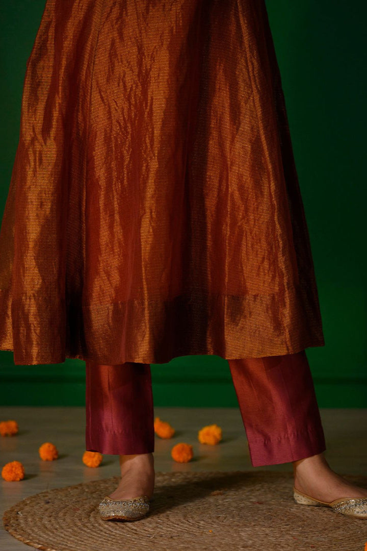 Cherry Chanderi Pants