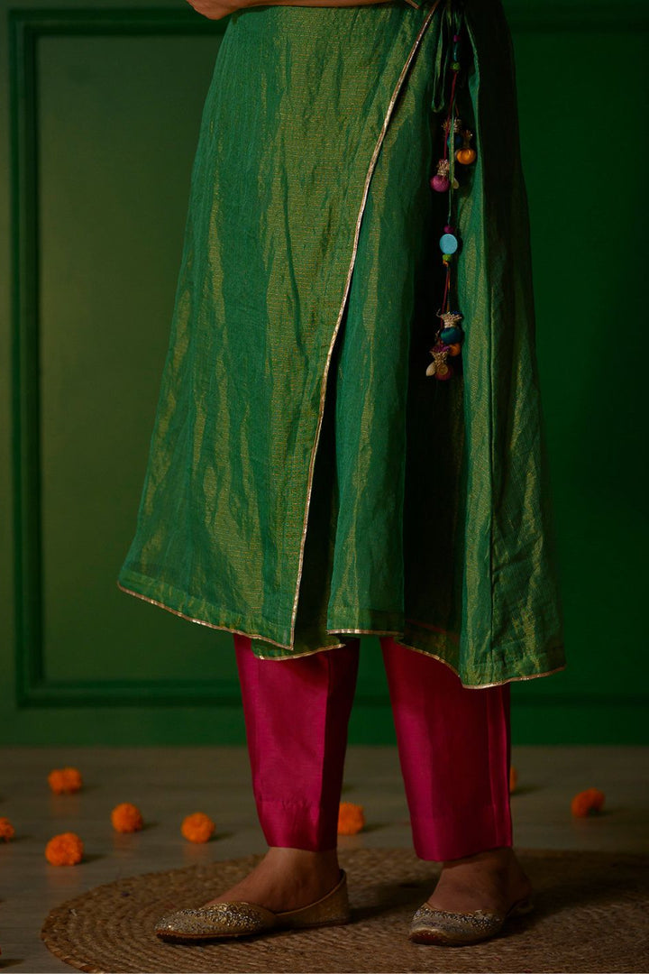 Megenta Chanderi Pant