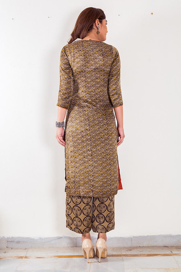 Hazy Taupe Aao-die Kurta SAM/LG/60 KA