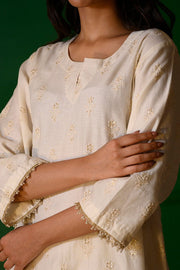 White Booti Chanderi