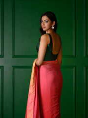 Nazaqat Blouse : Green sqare neckline