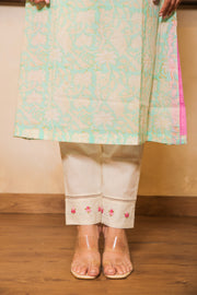 Pant with Hand Embroidery in shades of pink