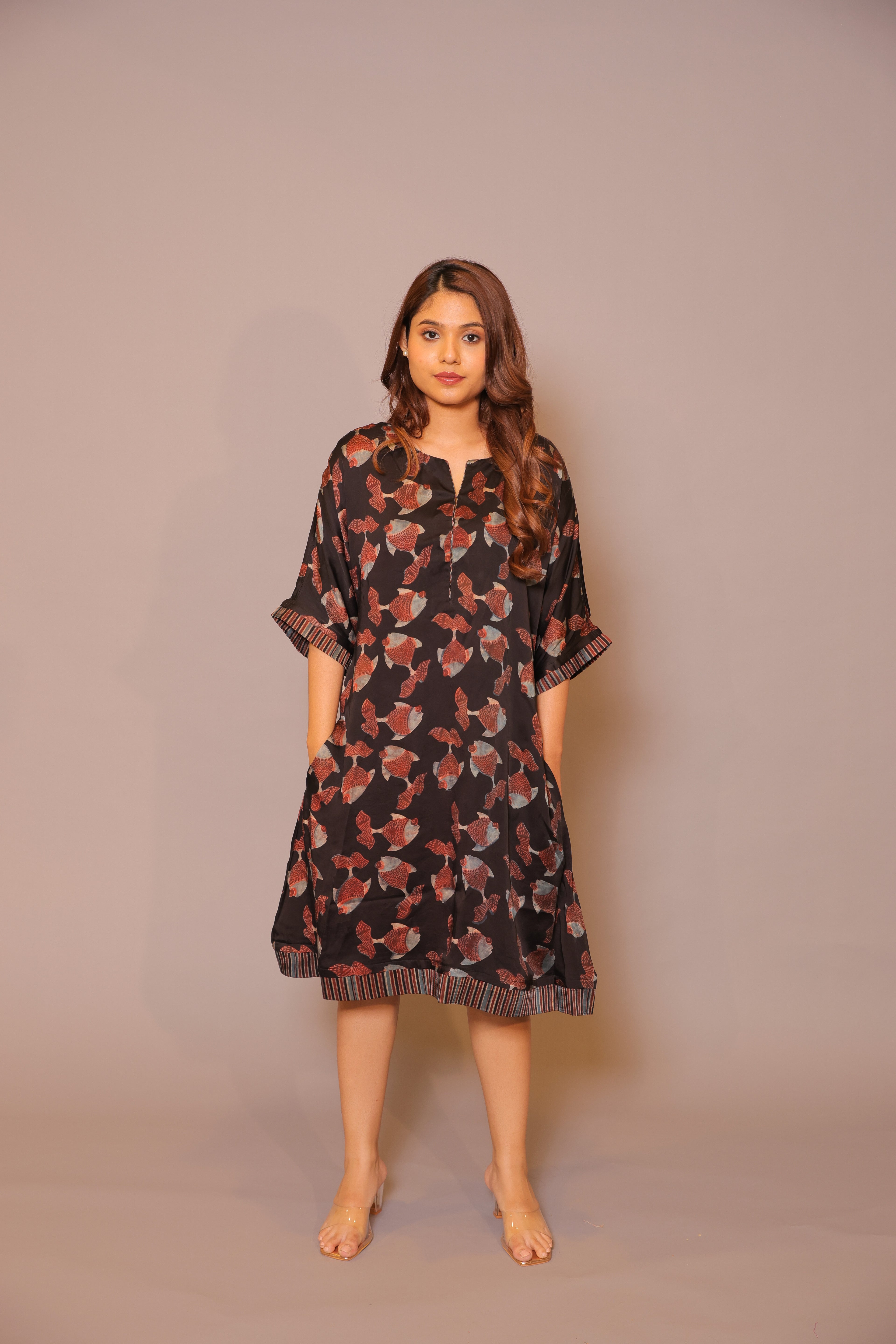 Fish Ajrakh Dress