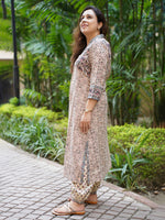 Load image into Gallery viewer, Women&#39;s Indigo &amp; Pink Bagru Cotton A-Line Kurta
