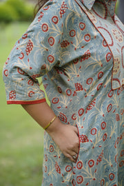 Slate Blue &  Rust Collared