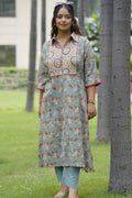 Slate Blue &  Rust Collared