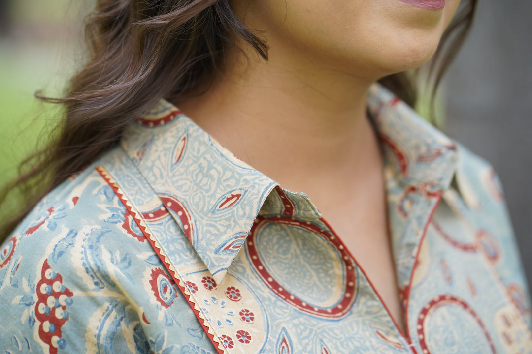 Slate Blue &  Rust Collared