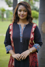 Abstract Ajrak Black & Red