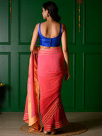 Nazaqat Blouse : Blue Sqaure