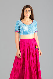 Women's Indigo Sand Saree Blouse
