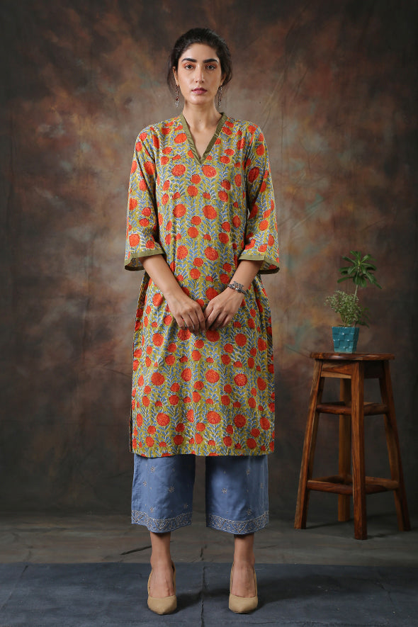 Women's Aparna Kurta (Macaw)