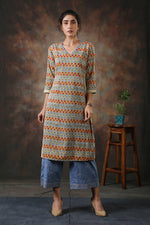 Load image into Gallery viewer, Women&#39;s Neelam Kurta ( Macaw)
