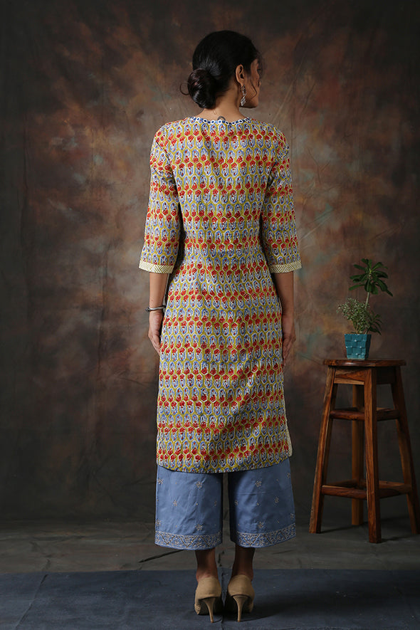 Women's Neelam Kurta ( Macaw)