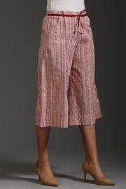 Women's Jester Red Culottes Trouser