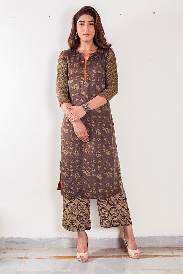 Hazy Taupe Aao-die  Kurta SAM/LG/60 KA