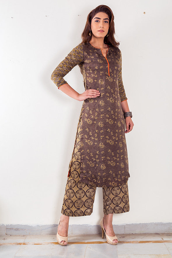 Hazy Taupe Aao-die  Kurta SAM/LG/60 KA