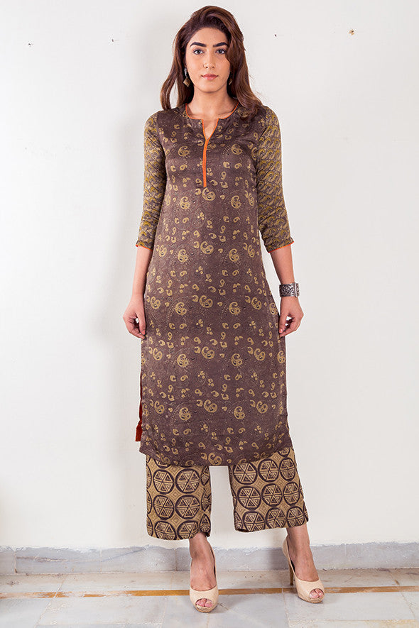 Hazy Taupe Aao-die  Kurta SAM/LG/60 KA