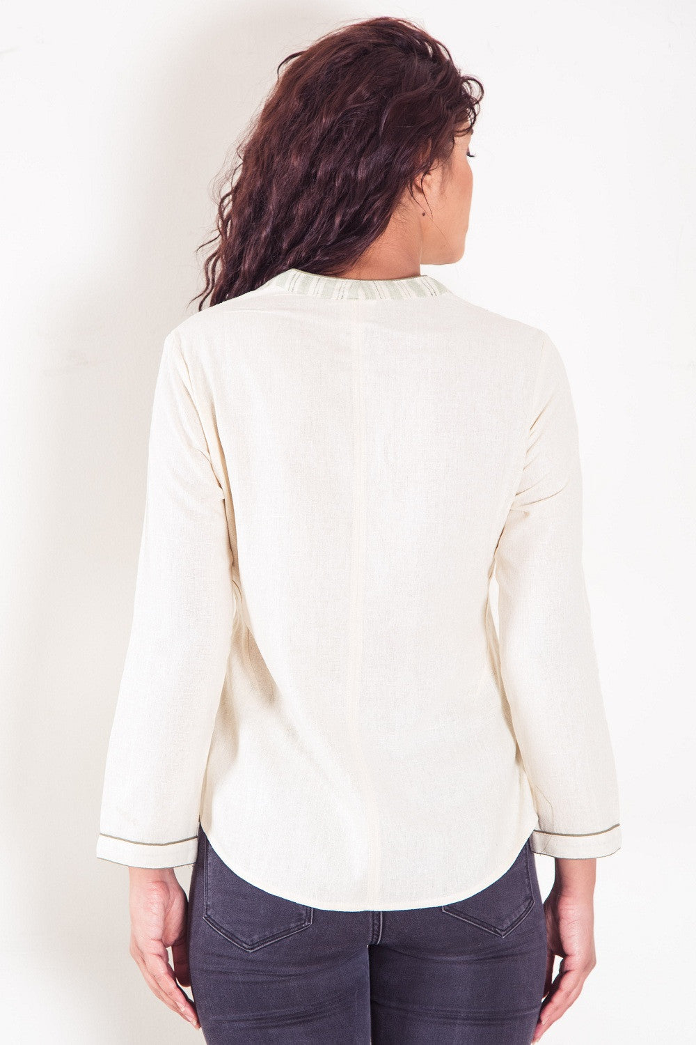 Noir silk panelled Top