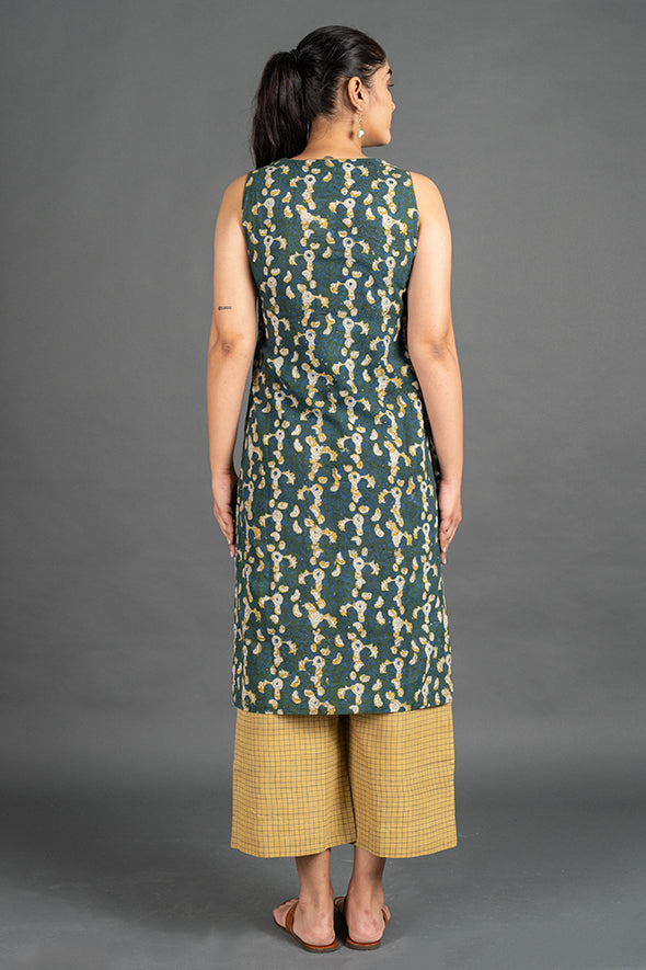 Women's Seaweed Sleeveless Kurta
