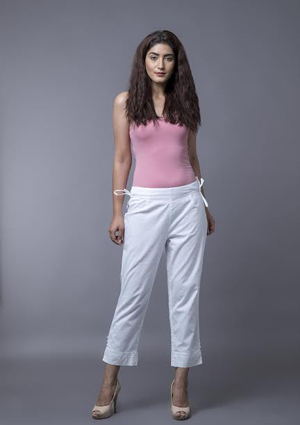 Women's White Pencil Pant